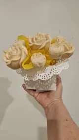 flower candle bouquet