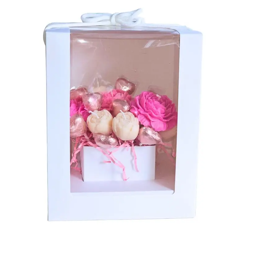 Deluxe Peony and Chocolates Anniversary Gift Box