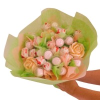 Spring Blossoms - Luxury Chocolate & Candle Bouquet